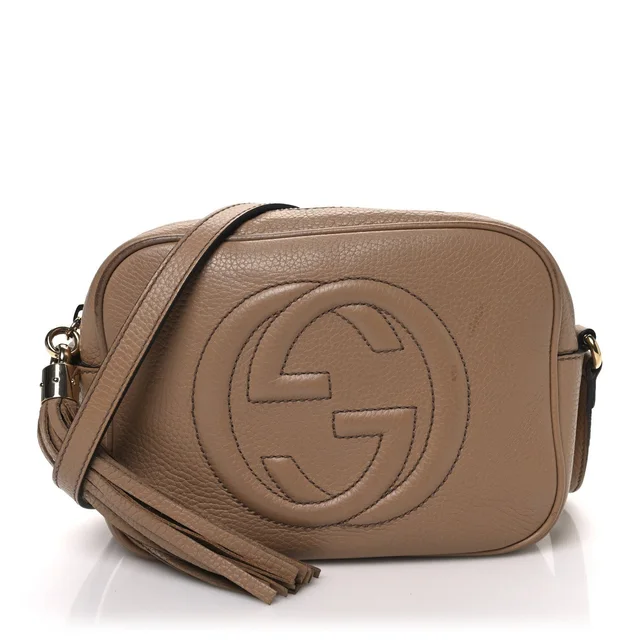 Gucci Soho Disco Pebbled Calfskin Leather Bag - Camelia in Calfskin from H&T