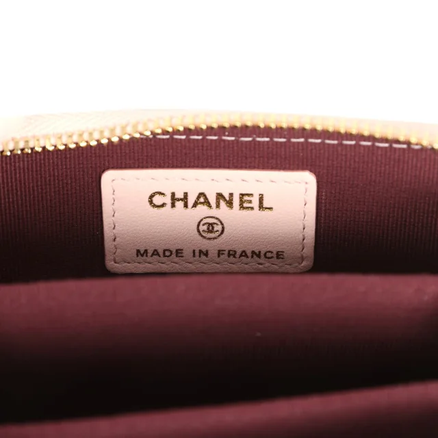 Chanel "Lucky Park" Coin Wallet Light Pink Grained Goatskin Gold Hardware in Pink Goatskin from Madison Avenue Couture, photo 8 of 8
