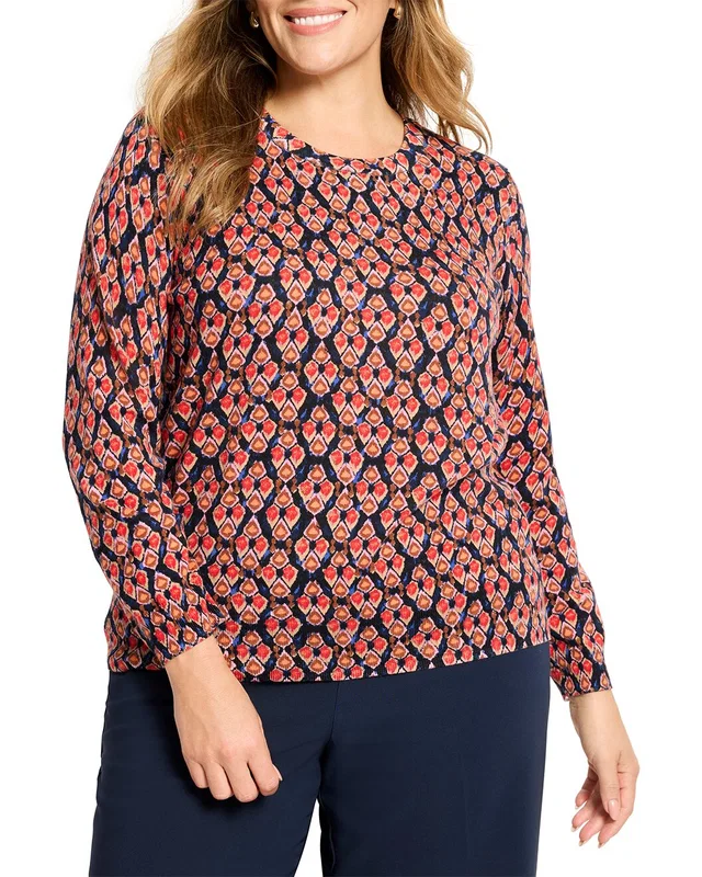 NIC+ZOE Plus Sweater in //asset2.ruecdn.com/images/sw/141553/1415538865_RLSW_red multi.jpg, image 1 of 1 from Gilt