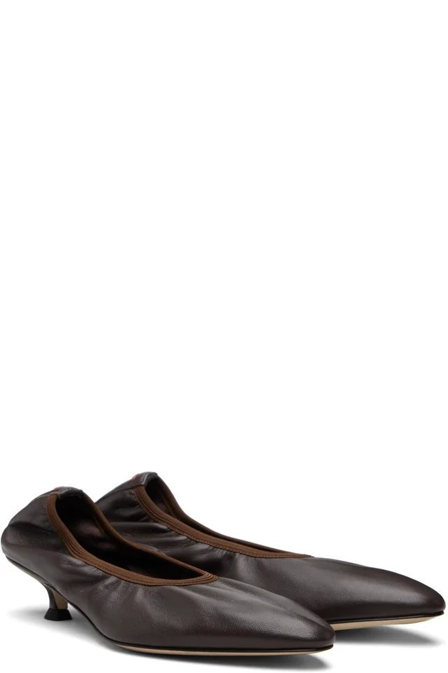 Aeyde Brown Hermia Heels, photo 4 of 5 from SSENSE
