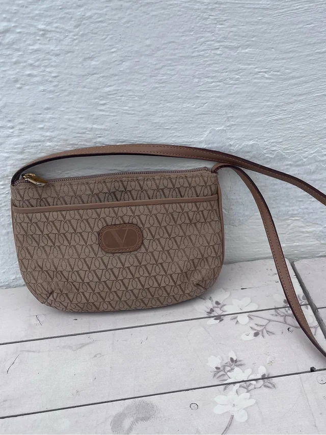 Valentino Garavani Brown Beige Monogram Crossbody Bag in brown|red|neutral Coated canvas from Poshmark