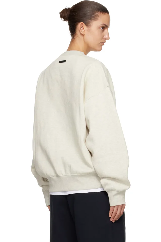 Fear of God ESSENTIALS Off-White Classic Crewneck Sweatshirt, photo 3 of 4 from SSENSE