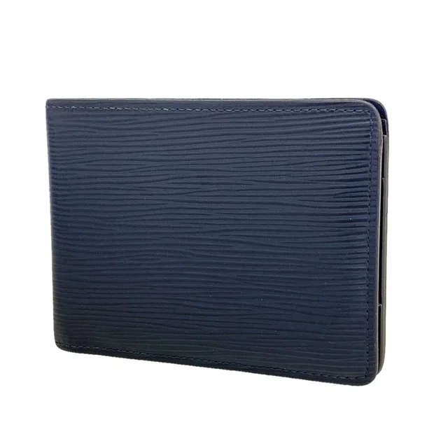 Louis Vuitton Billfold Epi Portefeuille Multiple Blue Marine Wallet in Navy from The Reluxe