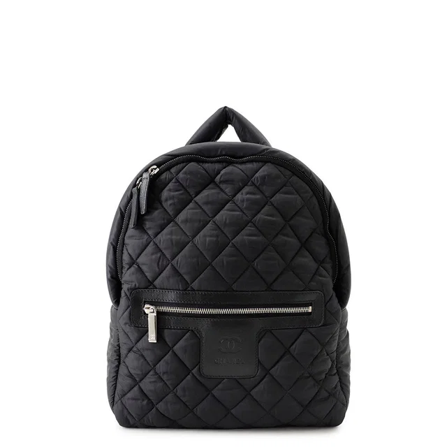 Chanel Coco Cocoon Backpack BlackA92559 Nylon Leather in Nylon from GALLERY RARE