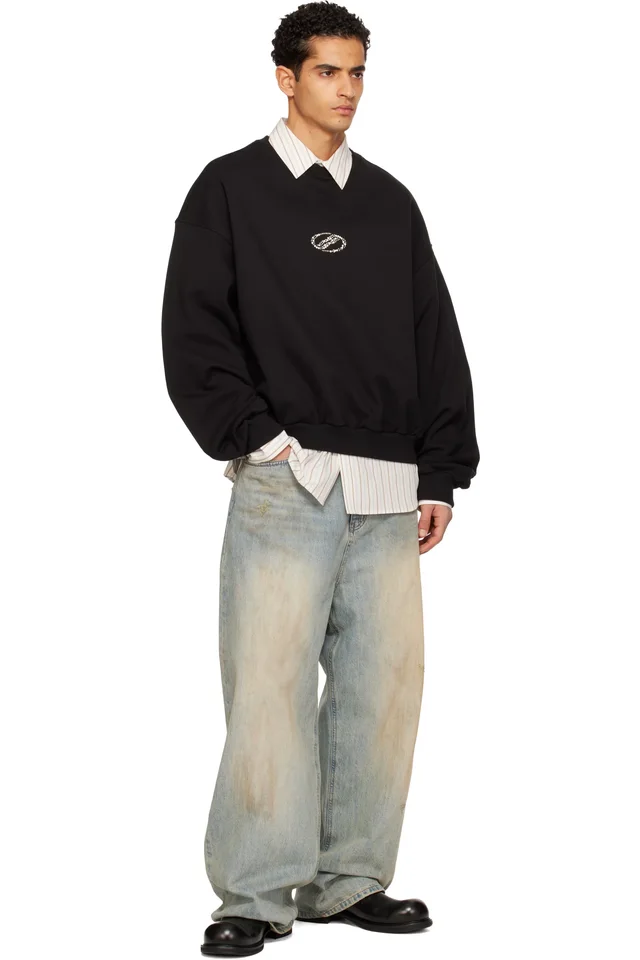 We11done Black Se11done Sweatshirt, photo 4 of 4 from SSENSE
