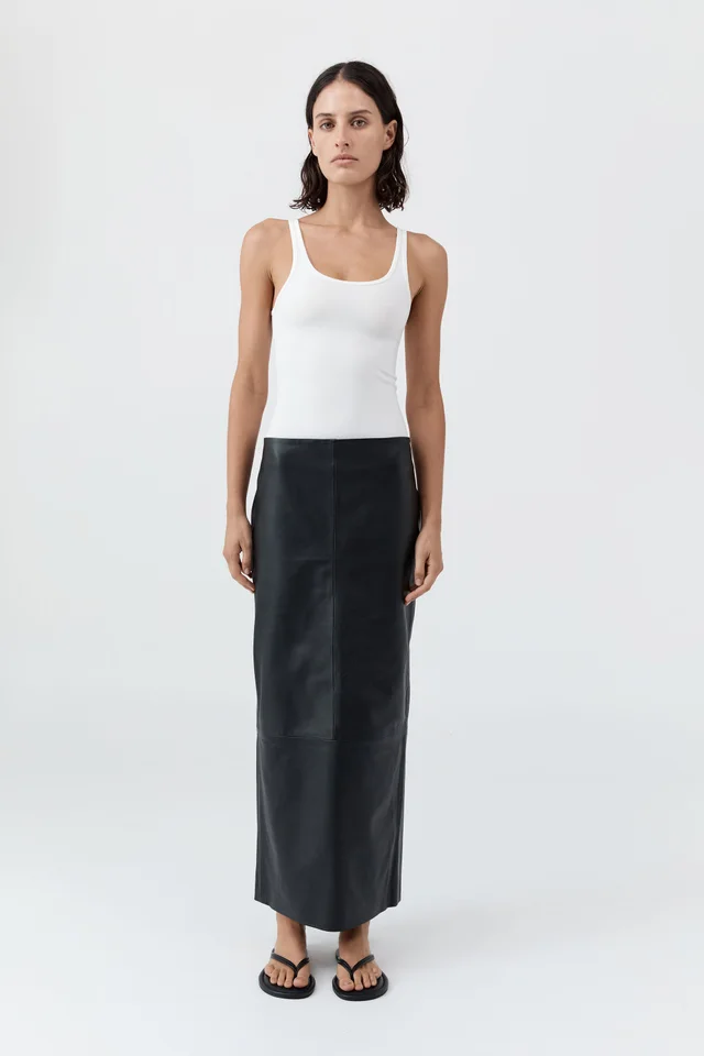 St Agni Soft Jersey Slim Scoop Tank - White from St. Agni, photo 1 of 1