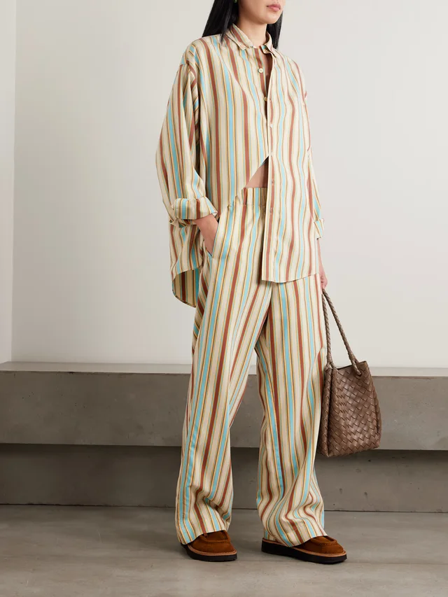 SANDERLAK Embroidered striped poplin shirt, photo 2 of 2 from NET-A-PORTER (Canada)