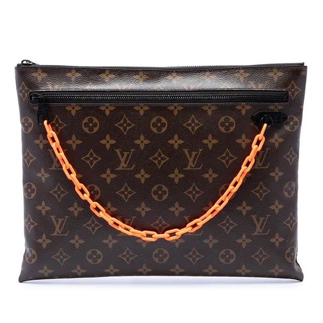 Brown Louis Vuitton Monogram Solar Ray A4 Pochette Clutch Bag in Brown Coated canvas from Designer Revival