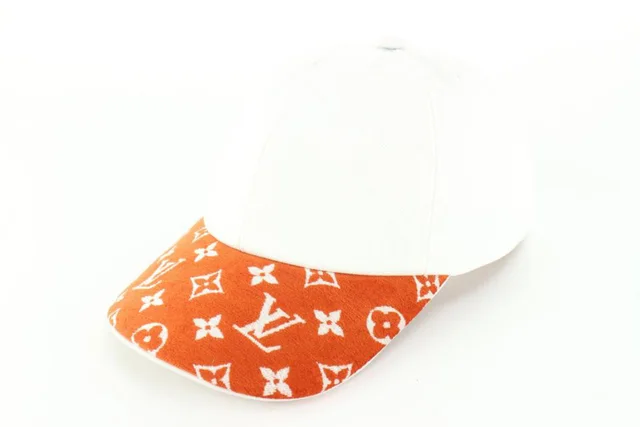 Louis Vuitton White x Terracotta Match Cap Easy Ou Pas Hat in White Leather from Bagriculture
