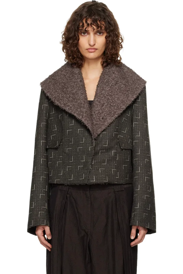 Kiko Kostadinov Black & Brown Mimi Jacket, image 1 of 1 from SSENSE