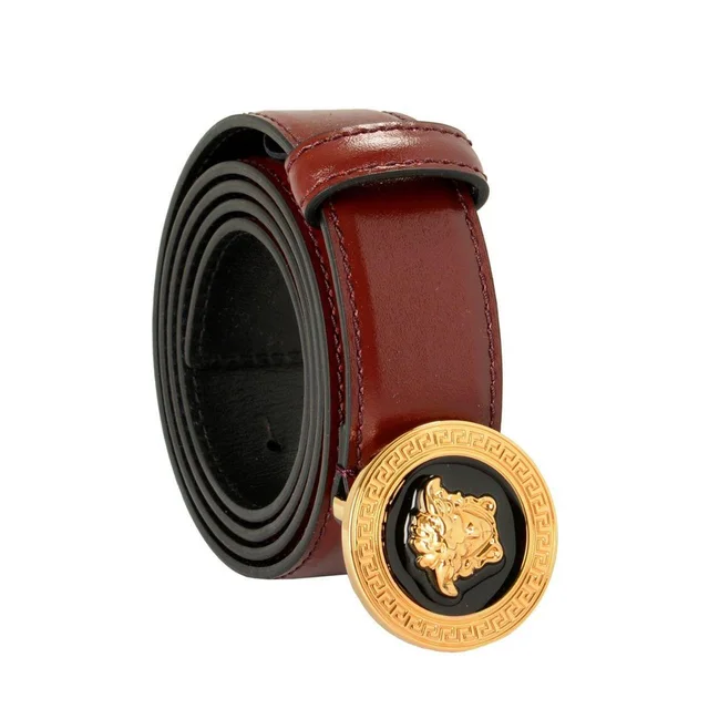 Versace Men's Belt - Red/Black in black|red from Depop, photo 1 of 1