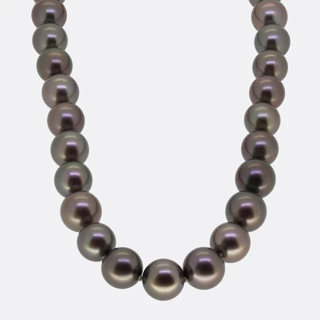 Tiffany & Co. Tahitian Pearl Necklace with Diamond Clasp from The Vintage Jeweller