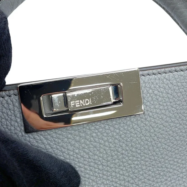 Fendi Peekaboo Icy You Gray7VA529AFC3 Leather Size Medium in Leather from GALLERY RARE, photo 14 of 19