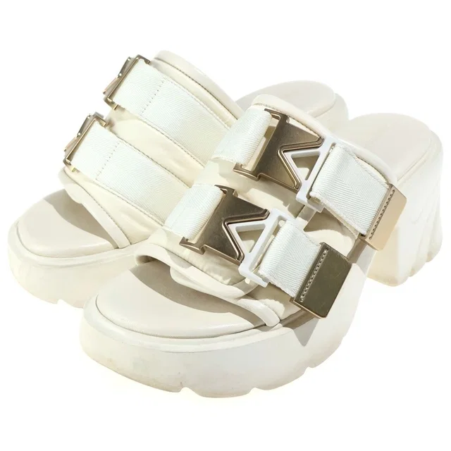 Bottega Veneta Double Belt Flash Flat Sandals Ivory in White from The Reluxe