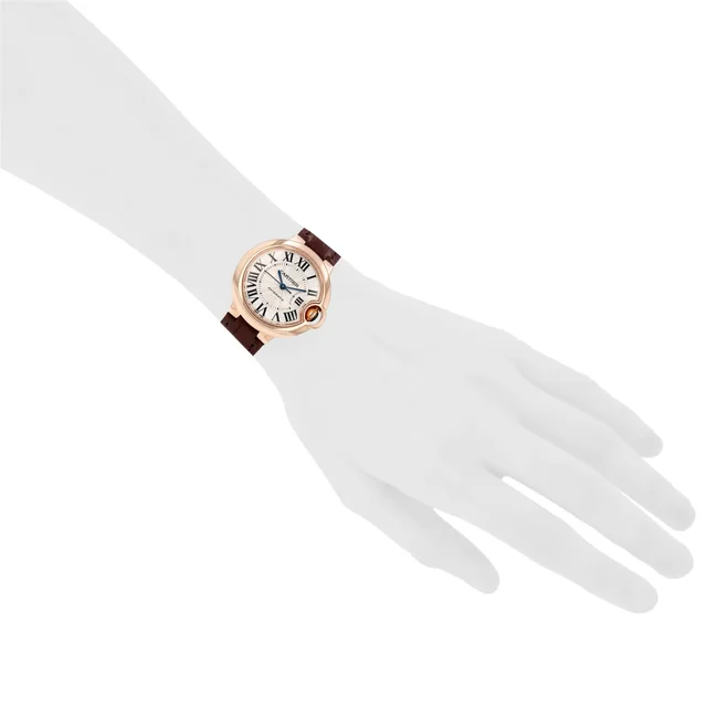 Ballon Bleu de Cartier watch, small model, in rose gold. Ref: Cartier - 3682. Circa 2017 in Blue Leather from Collector Square, photo 3 of 4