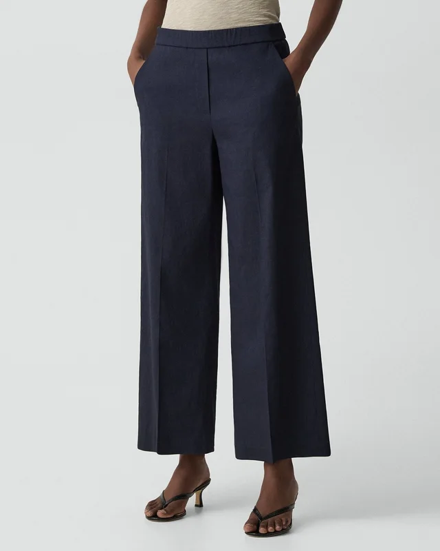 Theory Classic Straight Pull-On Pant in Good Linen, photo 5 of 6 from Theory