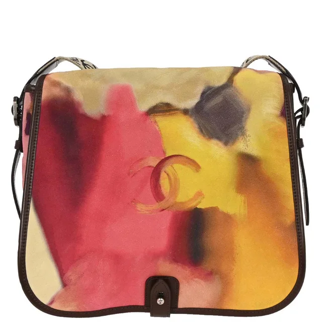 Chanel 2014-2015 Multicolor Flower Power Messenger Bag in Multicolor Suede from AMORE Vintage Tokyo