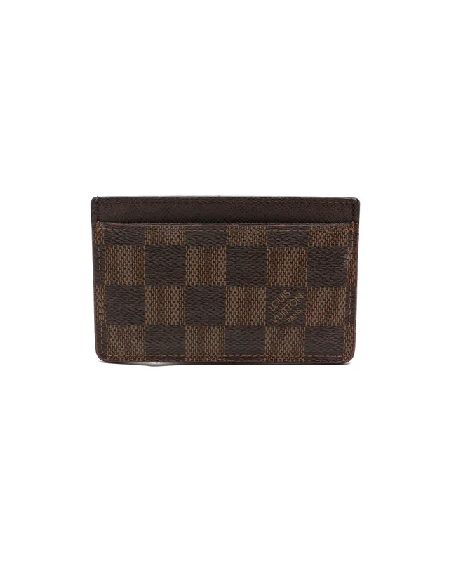 Louis Vuitton Damier Ebene Card Holder in Brown Coated canvas from A Retro Tale, photo 3 of 6