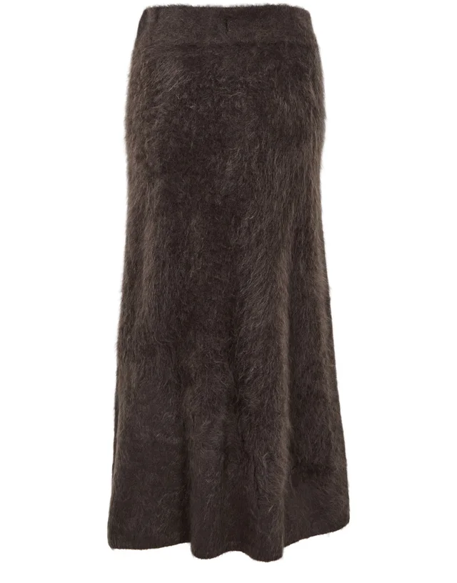 LISA YANG Asta Iconic cashmere skirt in Brown 100% cashmere, photo 3 of 6 from 24S (US)