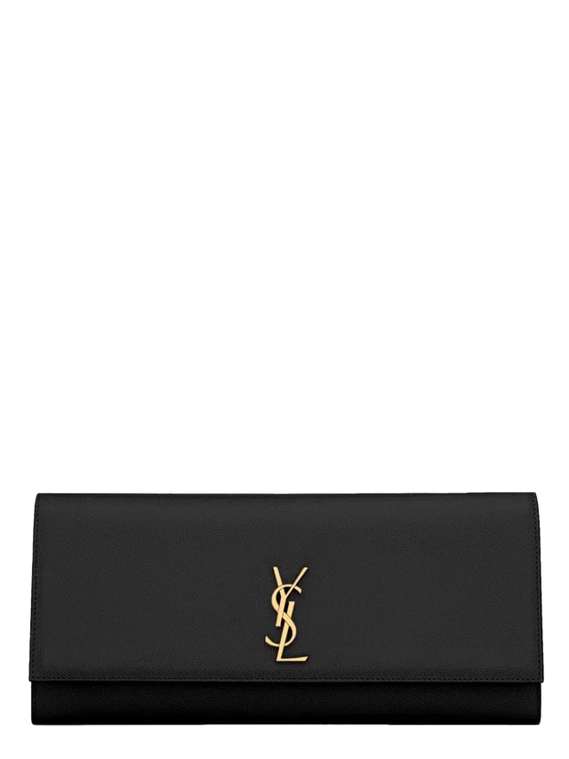 Saint Laurent Kate Shoulder Bag — Black Calf Leather in Black Calfskin from HEWI