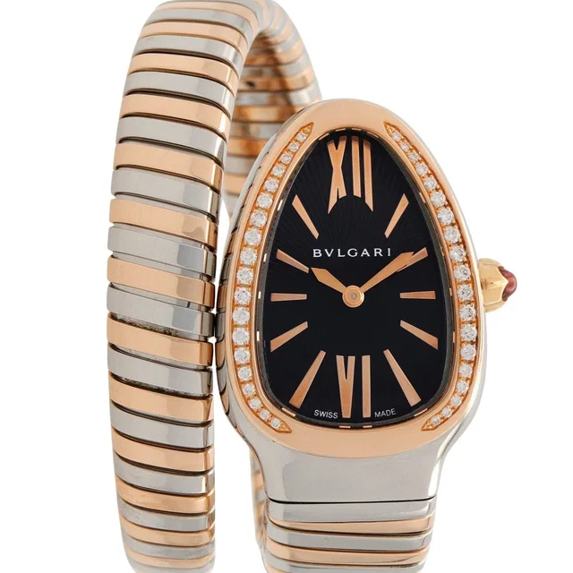 Bvlgari Serpenti Tubogas Au750 Stainless Steel Diamond Watch from LuxUness