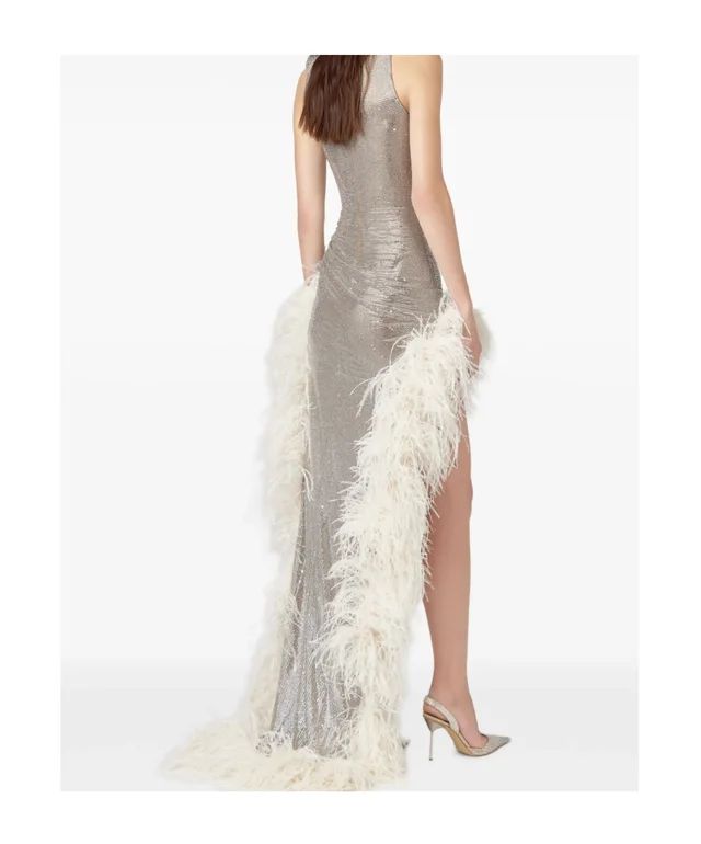 Giuseppe Di Morabito Feather Trim Embellished Dress, photo 3 of 4 from SENSER