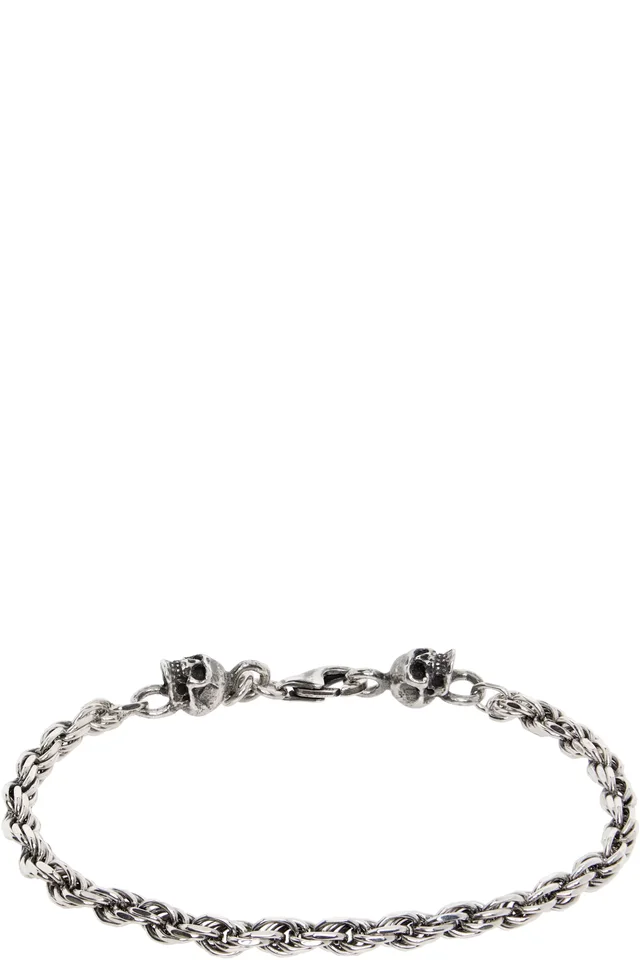 SSENSE Exclusive Rope Chain Skulls Bracelet, image 1 of 1 from SSENSE