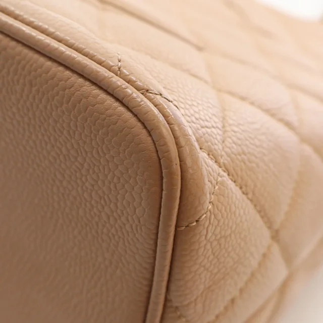 Beige Chanel Caviar Medallion Tote in Beige Caviar leather from Designer Revival, photo 12 of 15