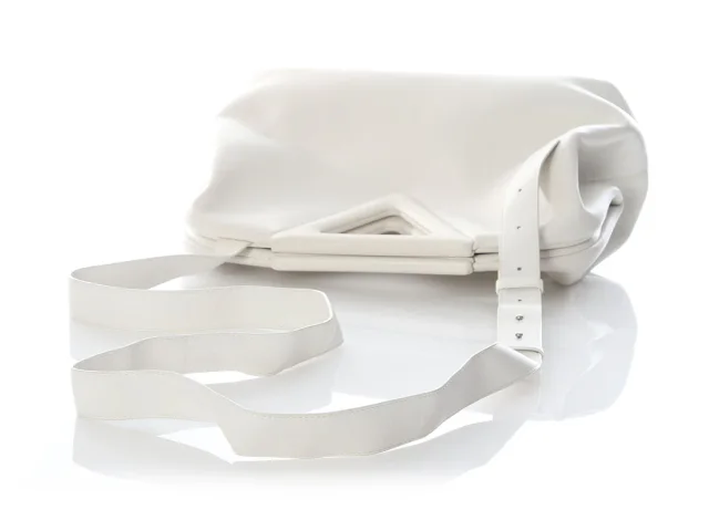 Bottega Veneta White Calfskin The Point Bag in White Calfskin from Ann's Fabulous Finds, photo 7 of 9