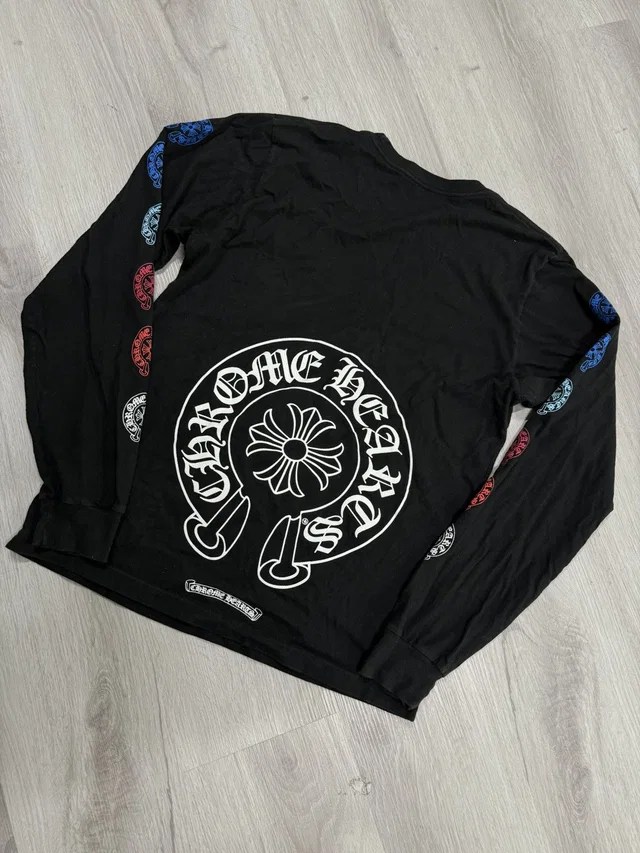 Chrome Hearts Multi Color Horse Shoe L/s Tee in black from Grailed