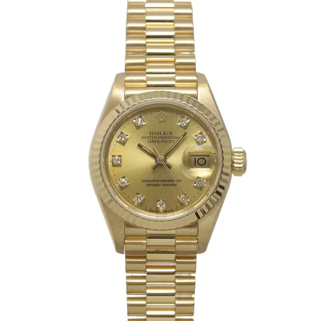 Rolex Datejust 69178G Serial X 750 YG 10P Diamond Gold Dial Ladies in Gold from Luxury Promise