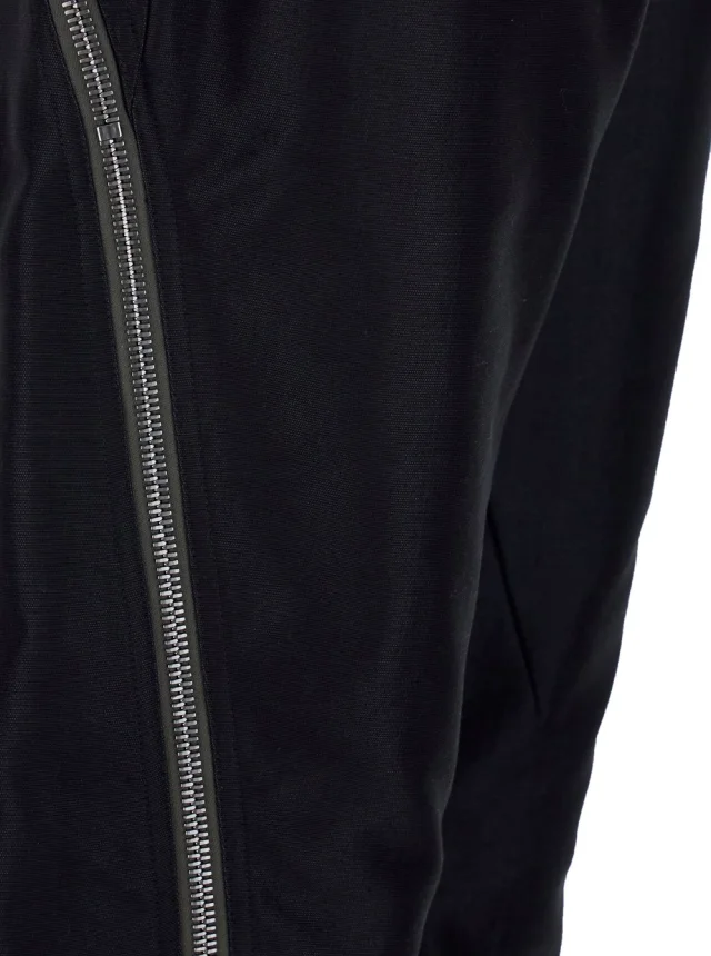 Rick owens Men's 'Bolan Banana' Black Stretch Cotton Pants with Zip Details in Black 62% Cotton 38% Nylon, photo 5 of 6 from Gaudenzi Boutique
