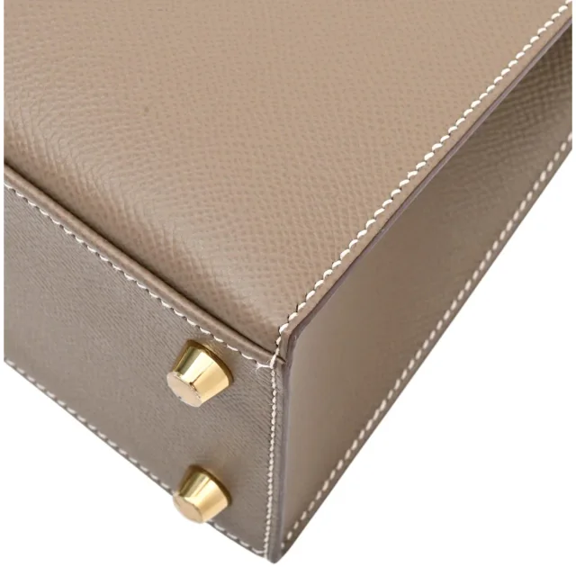 Hermès 2021 Kelly 25 Etoupe in Taupe Epsom leather from VINTAGE QOO TOKYO, photo 7 of 10