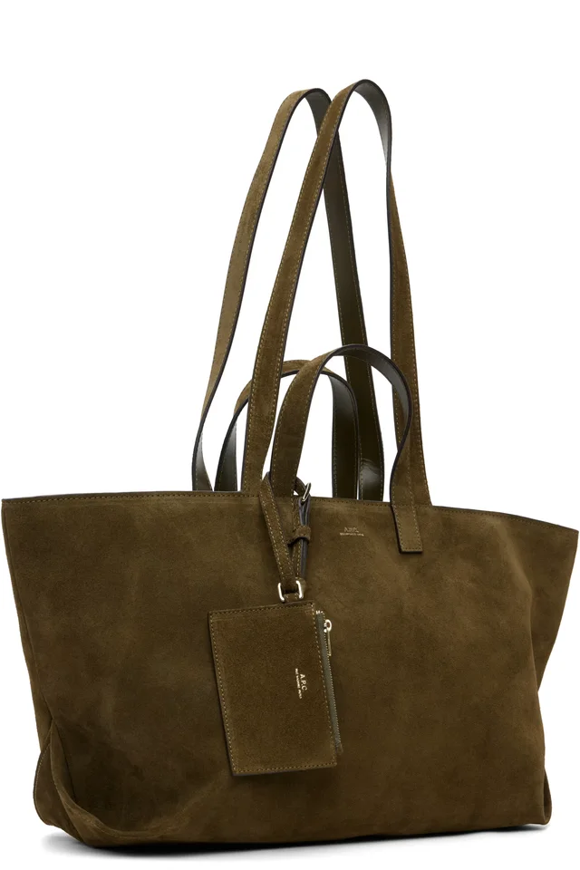 A.P.C. Khaki 'Le Drummer' Tote, photo 2 of 4 from SSENSE