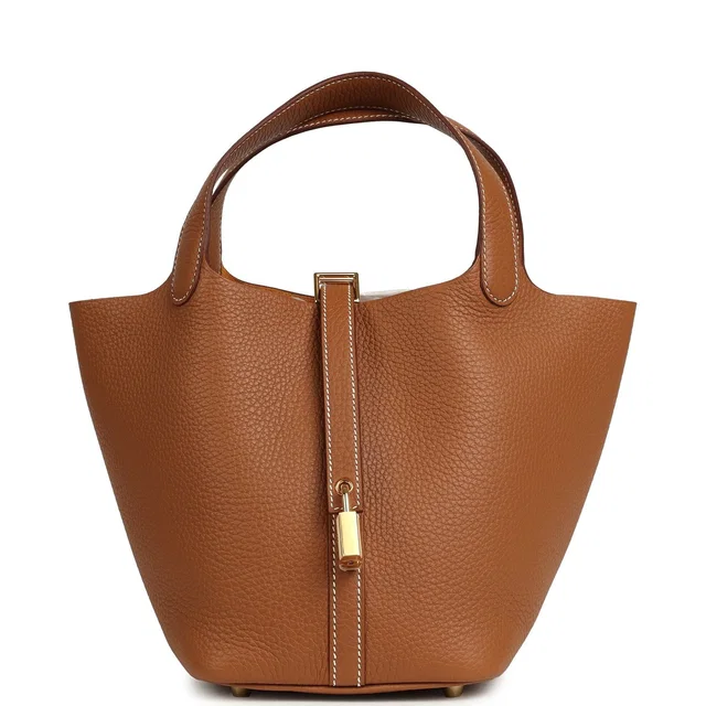Hermès Picotin Lock 18 Gold Clemence Gold Hardware in Gold Clemence leather from Madison Avenue Couture