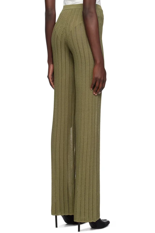Dion Lee Khaki Snakeskin Trousers, photo 3 of 4 from SSENSE
