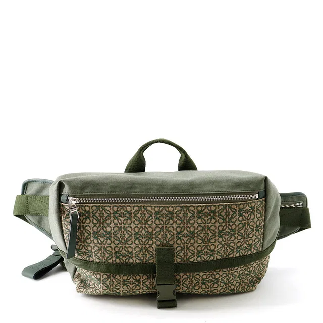 Loewe Postman Sling Anagram Shoulder Bag Khaki GreenB741Z67X01 4160 Canvas in Green Canvas from GALLERY RARE