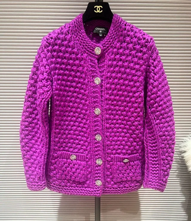 Chanel 22A Purple Cardigan 36 in Purple from Luxury Promise