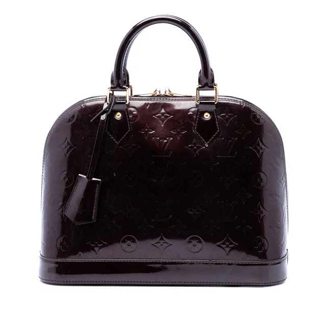 Purple Louis Vuitton Monogram Vernis Alma PM Handbag in Purple Leather from Designer Revival, photo 1 of 1