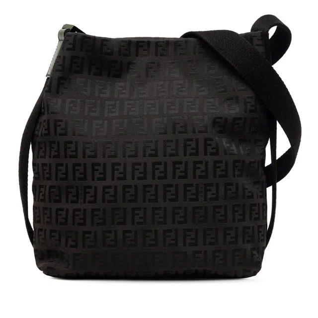 Brown Fendi Zucchino Canvas Crossbody in Brown Canvas from Designer Revival