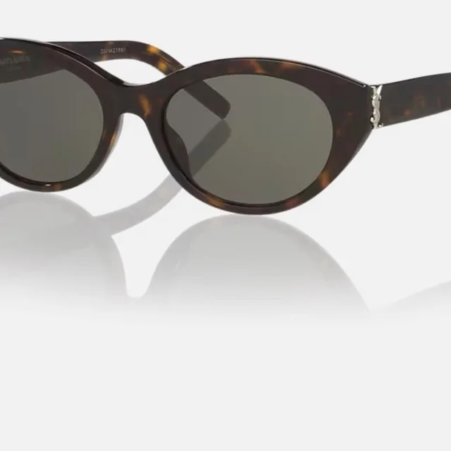 Saint Laurent Women's Sunglasses - Brown in brown|red from Depop, photo 1 of 1