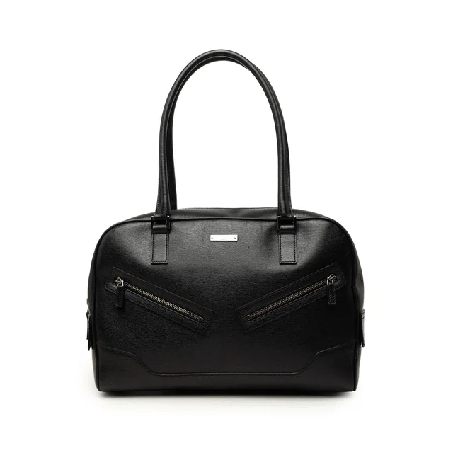 Black Gucci Calfskin Handbag in Black Calfskin from Designer Revival