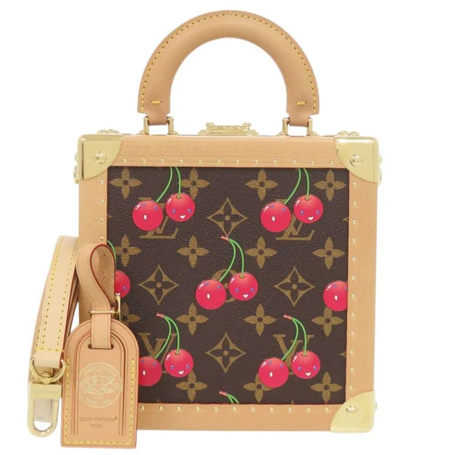 Louis Vuitton Takashi Murakami Mini Square Trunk Cherry Monogram IC Handbag in Coated canvas from The Reluxe