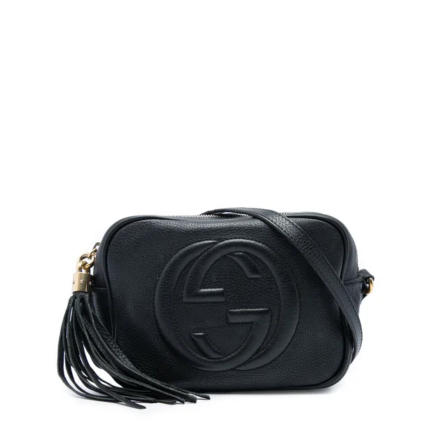 Black Gucci Calfskin Soho Disco Crossbody in Black Calfskin from Designer Revival, photo 1 of 1
