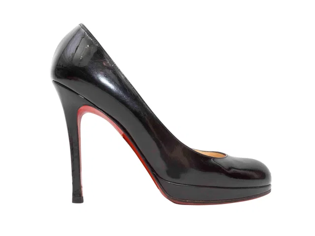 Black Christian Louboutin Patent Platform Pumps Size 39 in Black Patent leather from Designer Revival