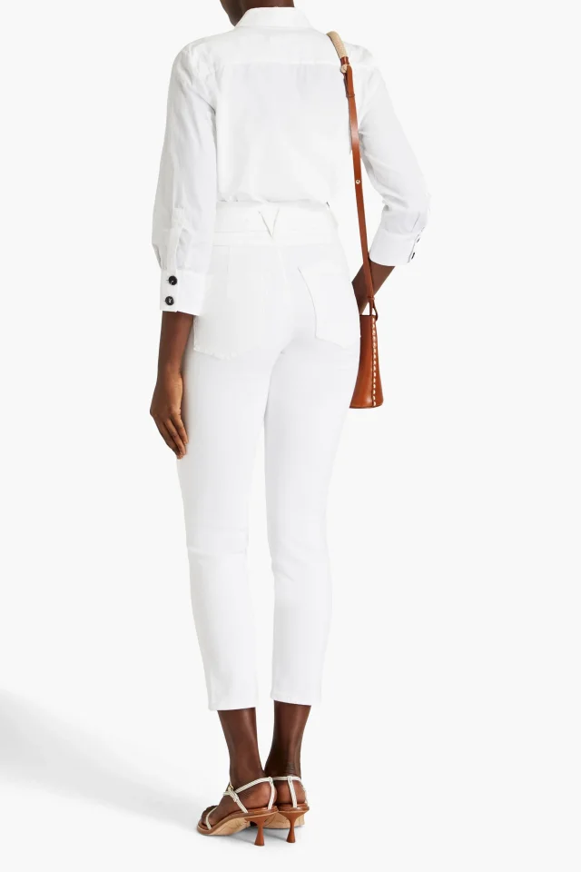 Veronica Beard Logan Belted High-Rise Slim-Leg Jeans, photo 3 of 4 from THE OUTNET