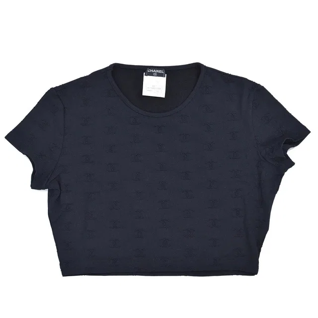 Chanel 1997 #42 T-Shirt Black in Black Nylon from AMORE Vintage Tokyo