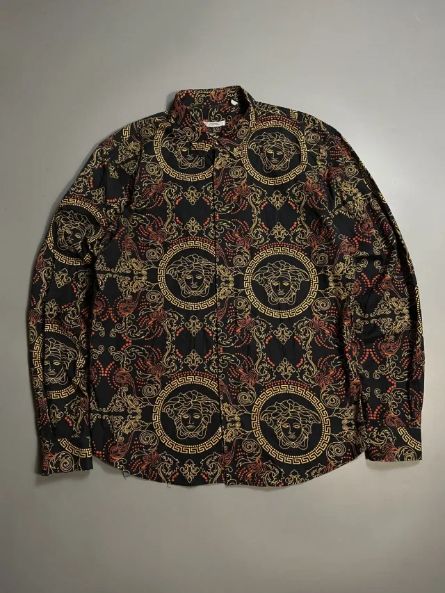 Versace Vintage Medusa Shirt in black from Grailed
