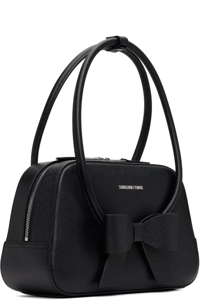 SHUSHU/TONG Black Bow Ring Handle Bag, photo 2 of 3 from SSENSE