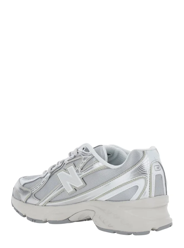 NEW BALANCE '740' silver Colored Sneakers with Metallic Details and logo patch on the side in tech fabric unisex in 100% Synthetic/Mesh, photo 5 of 8 from Gaudenzi Boutique
